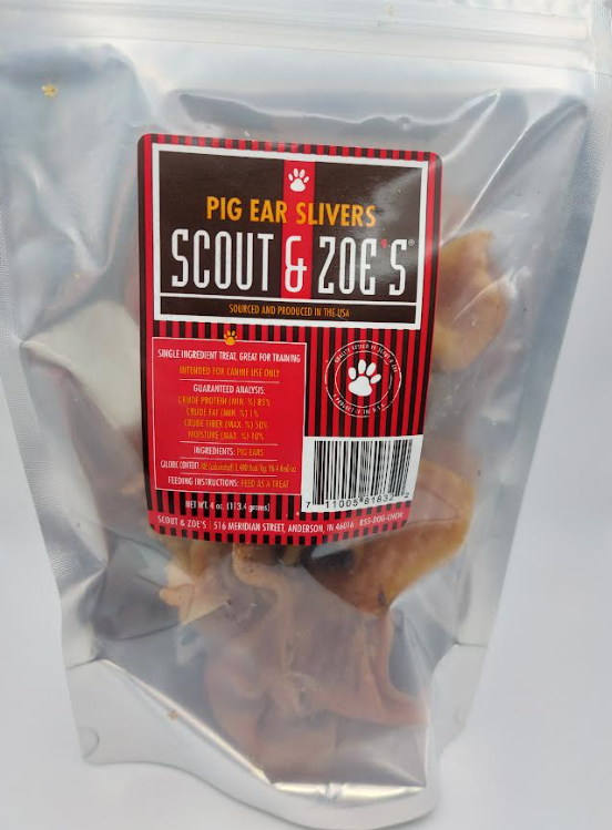 Scout & Zoe's Pig Ear Slivers 4 oz