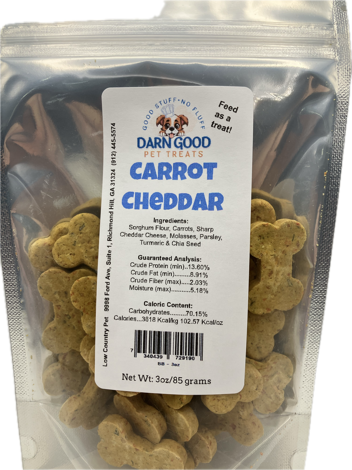 Darn Good Pet Treats Carrot & Cheddar Cheese Dog Cookies