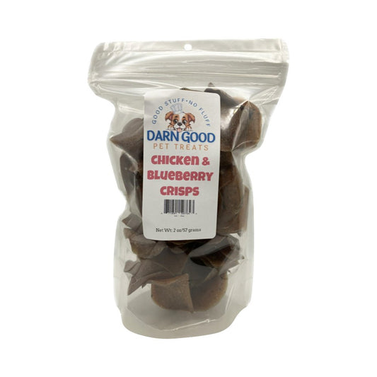Darn Good Pet Treats Chicken Breast & Blueberry Dog Crisps Dehydrated - Low Country Pet - Dog Treats - 671891597711