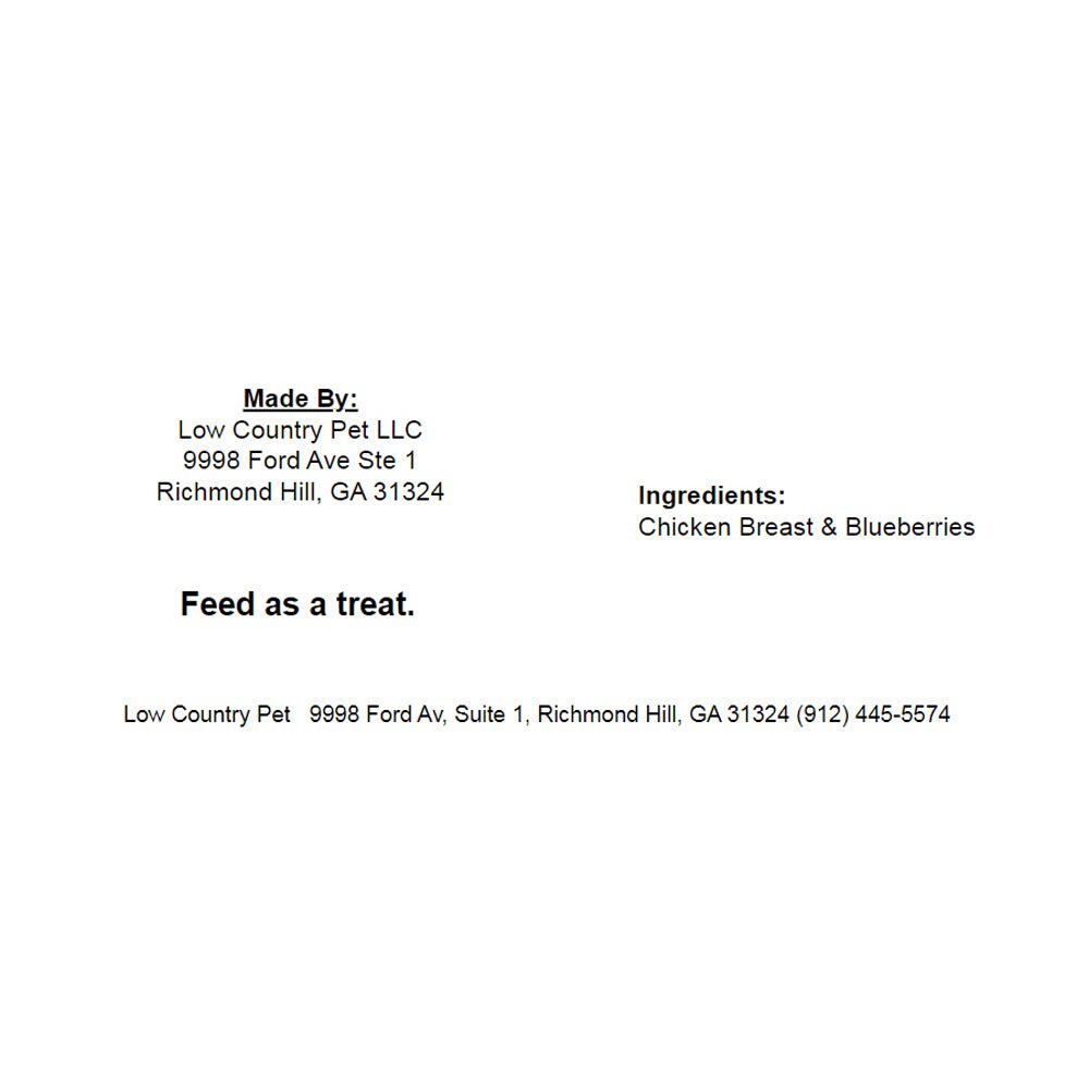 Darn Good Pet Treats Chicken Breast & Blueberry Dog Crisps Dehydrated - Low Country Pet - Dog Treats - 671891597711