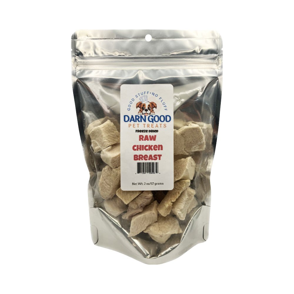 Darn Good Pet Treats Chicken Breast Dog Treats Freeze Dried Raw 2oz - Low Country Pet - Dog Treats - 671891595939