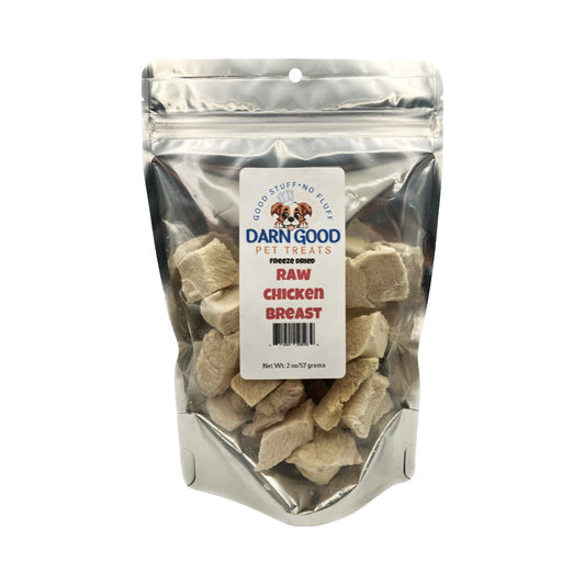 Darn Good Pet Treats Chicken Breast Dog Treats Freeze Dried Raw 2oz - Low Country Pet - Dog Treats - 671891595939