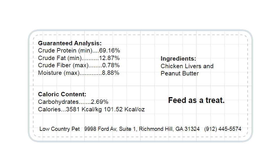 Darn Good Pet Treats Chicken Liver & Peanut Butter Bark Dehydrated - 2oz