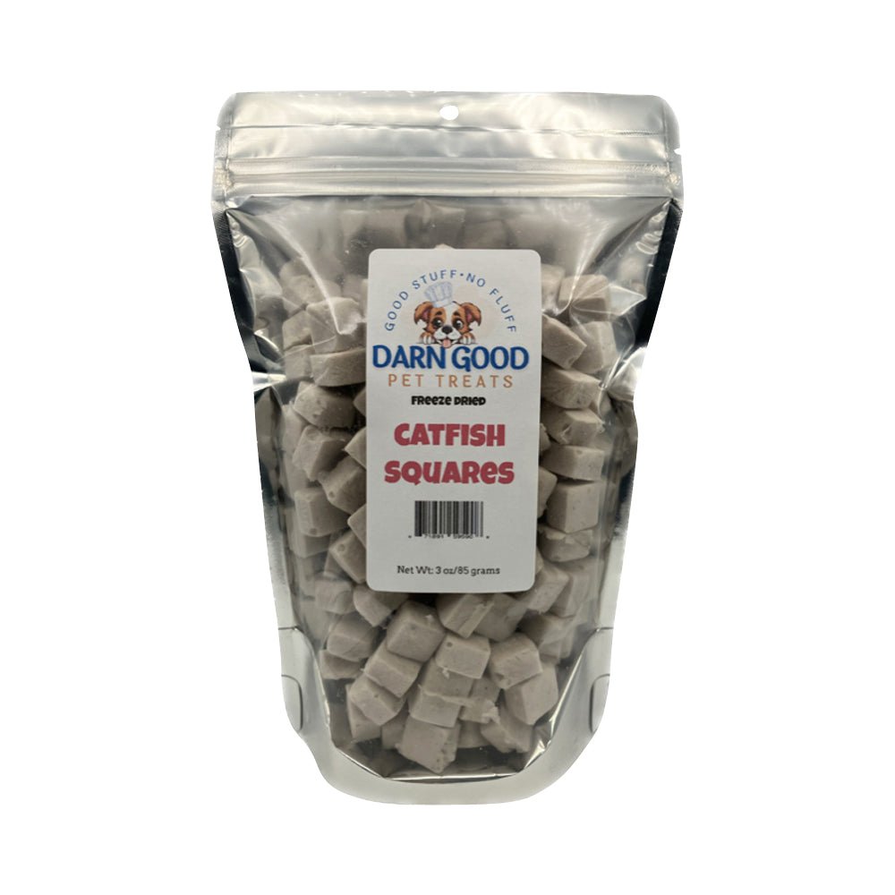 Darn Good Pet Treats Catfish Squares Training Treats Freeze Dried - Low Country Pet - Dog Treats - 671891595908