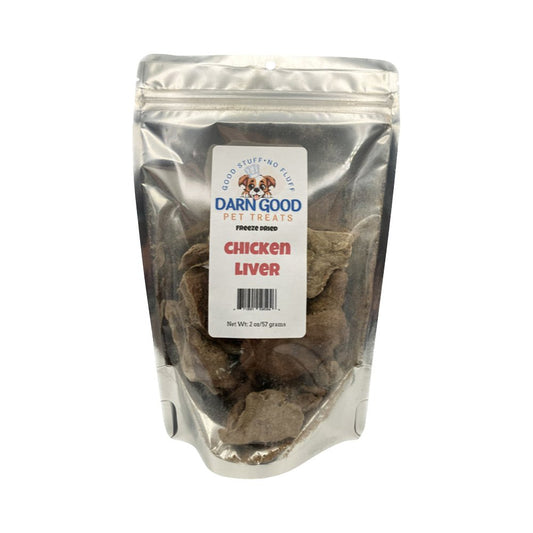 Darn Good Pet Treats Chicken Liver Pieces Dog Treats Freeze Dried - 2oz - Low Country Pet - Dog Treats - 671891595946