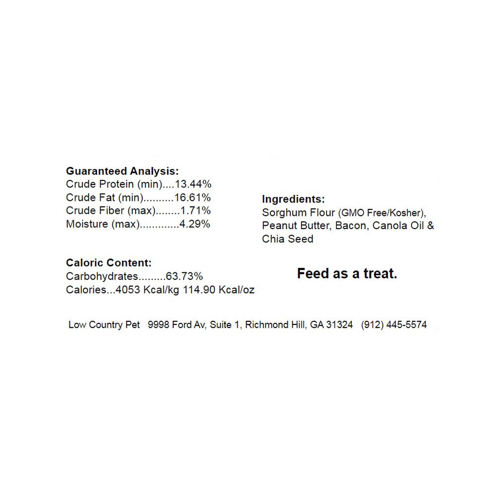 Darn Good Pet Treats Peanut Butter & Bacon Dog Cookies - Low Country Pet - Dog Treats - 7340439729091