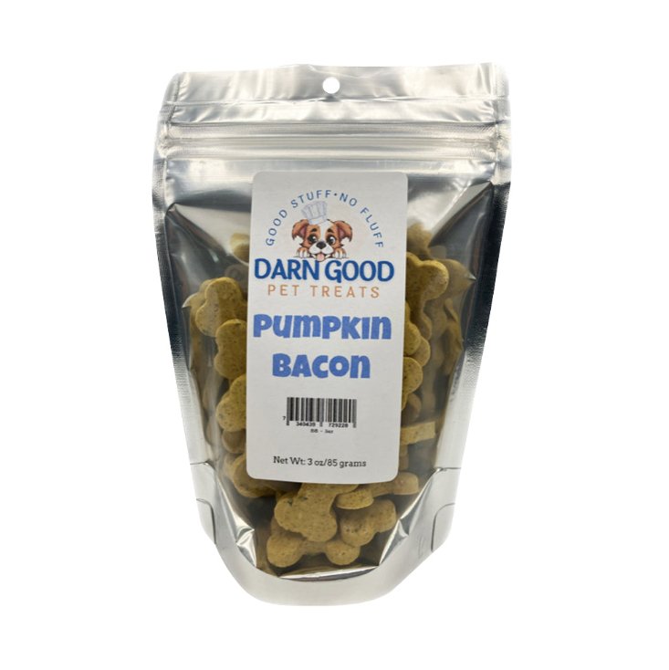 Darn Good Pet Treats Pumpkin & Bacon Dog Cookies - Low Country Pet - Dog Treats - 7340439729220