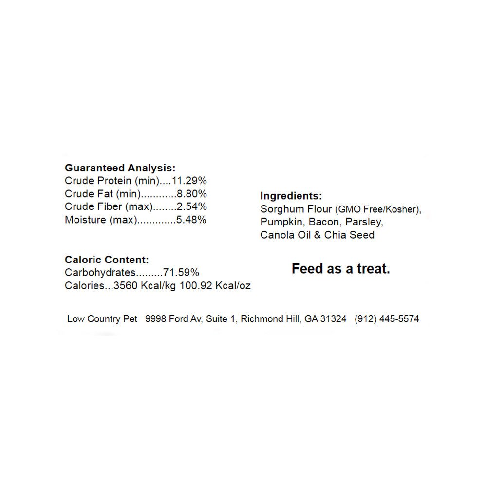 Darn Good Pet Treats Pumpkin & Bacon Dog Cookies - Low Country Pet - Dog Treats - 7340439729237