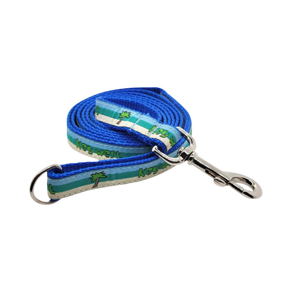 Key West Blue Dog Collar & Leash - Low Country Pet - Dog Collar - 671891597179