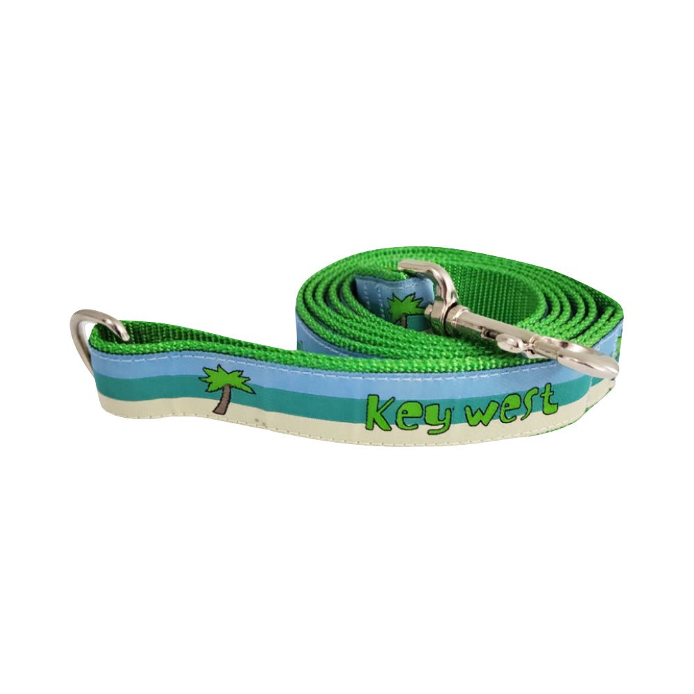 Key West Green Dog Collar & Leash - Low Country Pet - Dog Collar - 671891596233
