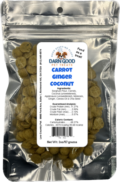 Darn Good Pet Treats Carrot, Ginger & Coconut Dog Cookies