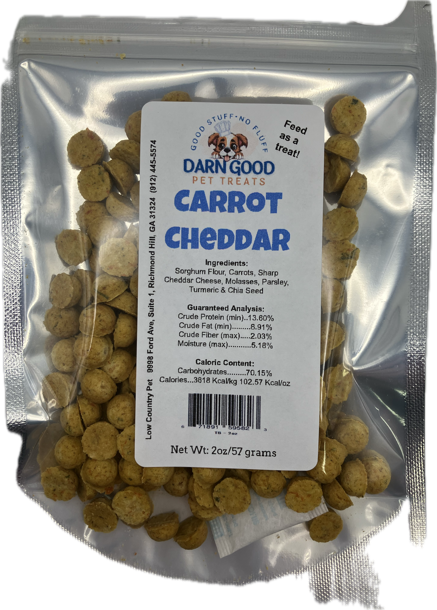 Darn Good Pet Treats Carrot & Cheddar Cheese Dog Cookies