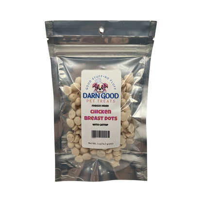 Darn Good Pet Treats Chicken Breast w/catnip Dots Freeze Dried - .5oz