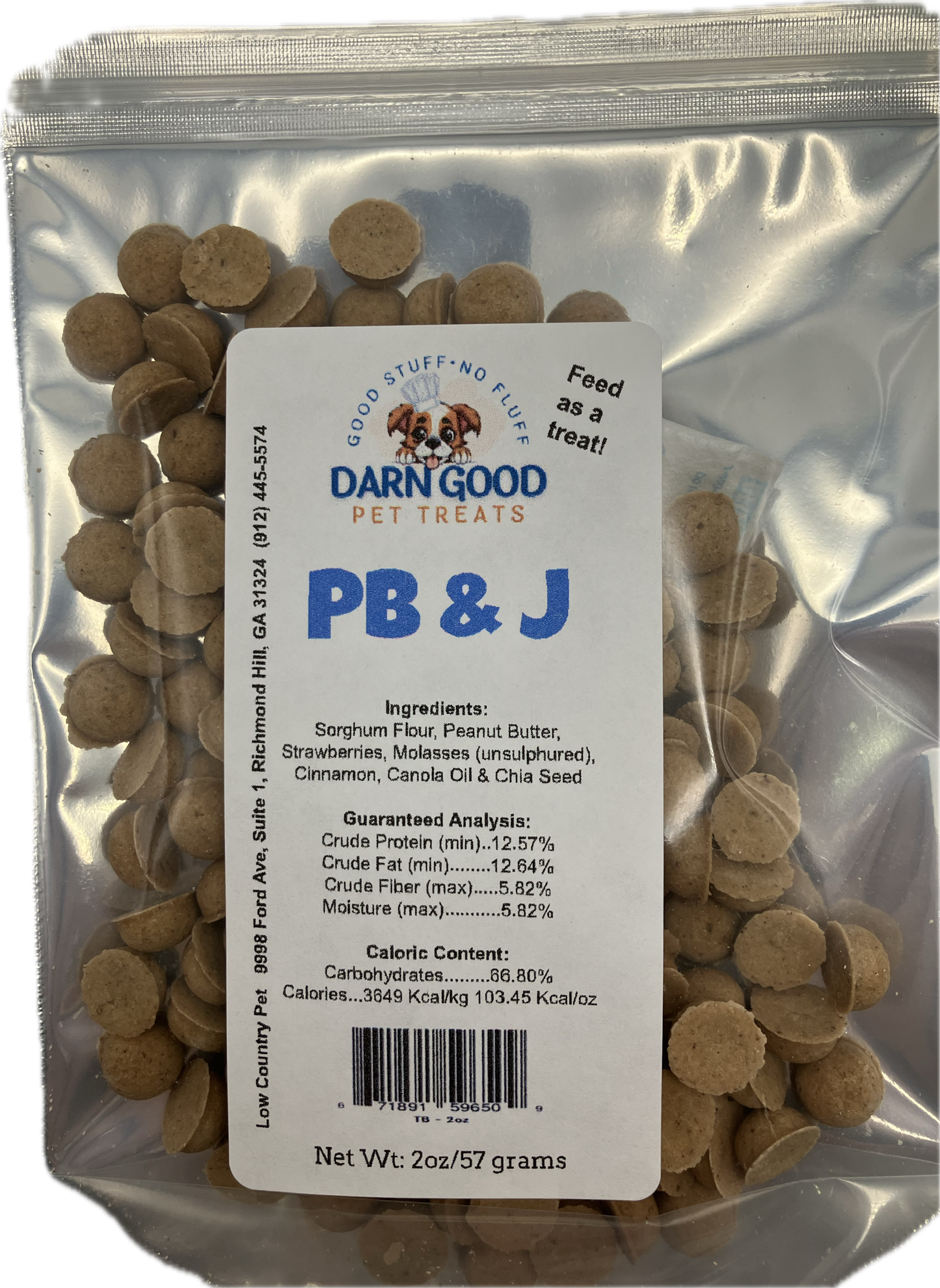 Darn Good Pet Treats Peanut Butter & Jelly Dog Cookies