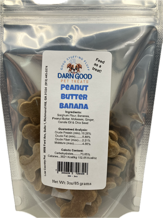 Darn Good Pet Treats Peanut Butter & Banana Dog Cookies