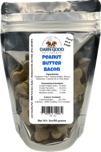 Darn Good Pet Treats Peanut Butter & Bacon Dog Cookies
