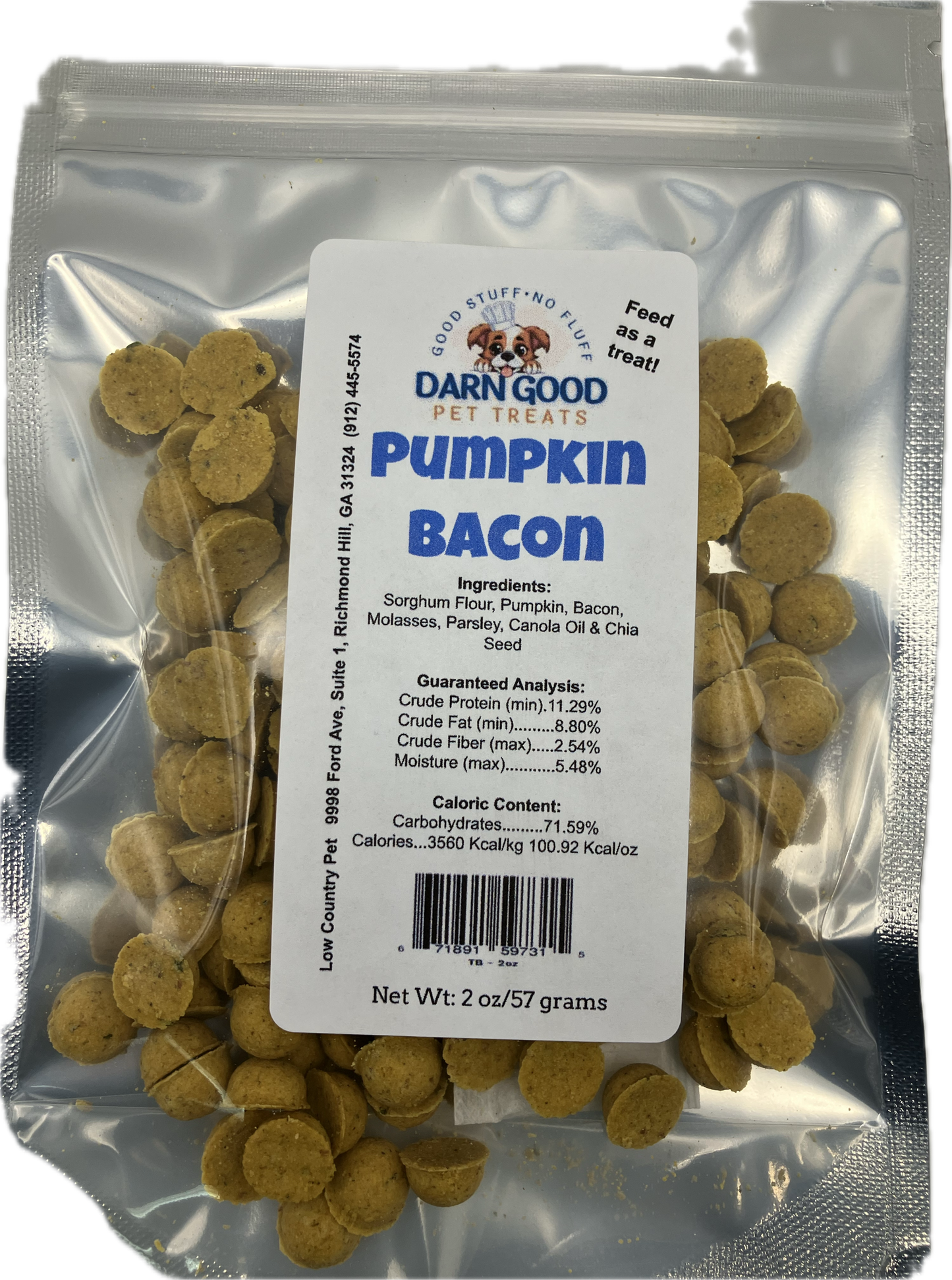 Darn Good Pet Treats Pumpkin & Bacon Dog Cookies