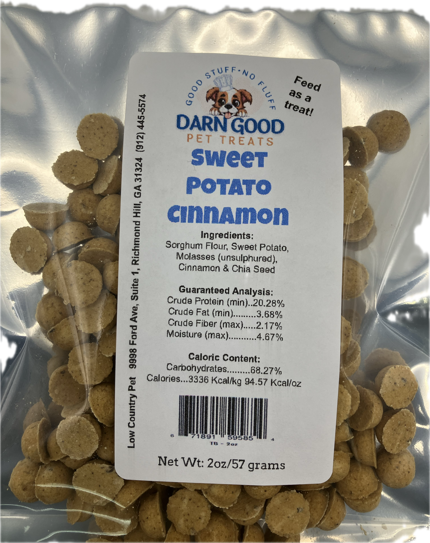 Darn Good Pet Treats Sweet Potato & Cinnamon Dog Cookies