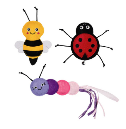 Fringe Studio Cat Toy Livinng The Bug Life Set 3 pc