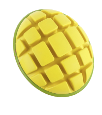 Bark Super Chewer Go Mango Fruit Yellow Green Rubber Dog Toy Large