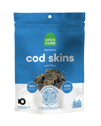 Open Farm Dog Treat Dehydrated Cod Skin 2.25 oz