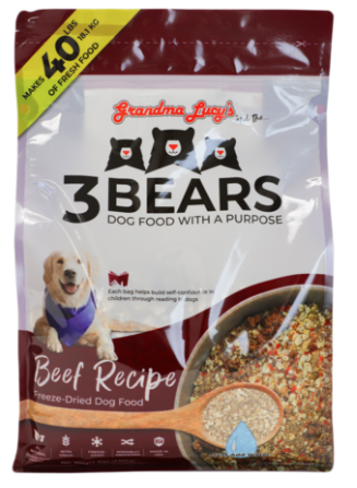 Grandma Lucy's Dog Food FD 3 Bears Beef 8#