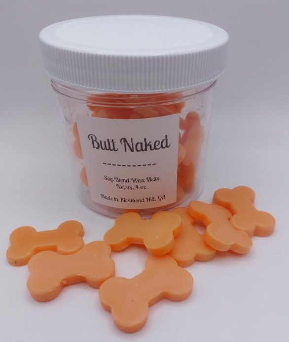 Butt Naked Bone Shaped Wax Melt 4 oz - Low Country Pet - Wax Melt - Bone Shaped - 20010