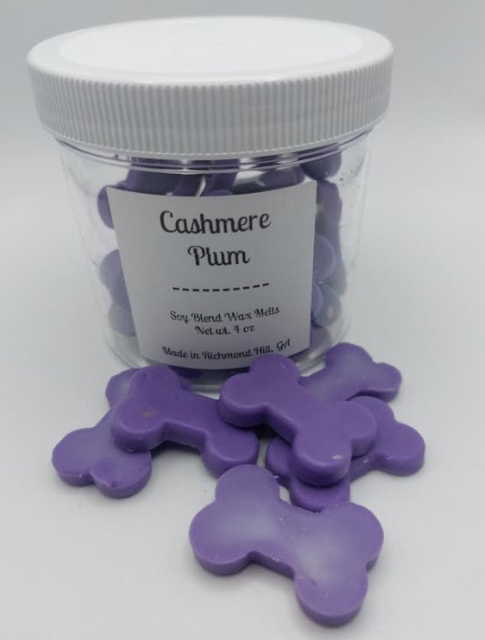 Cashmere Plum Bone Shaped Wax Melt 4 oz - Low Country Pet - Wax Melt - Bone Shaped - 20018