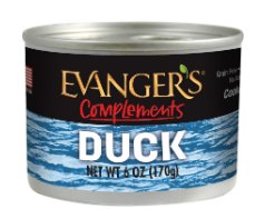 Evangers Grain Free 100% Duck Dog / Cat 6 oz - Low Country Pet - Dog Food Can - 077627301025