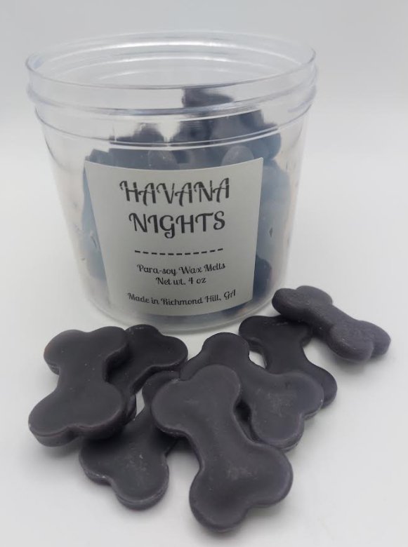 Havana Nights Bone Shaped Wax Melt 4 oz - Low Country Pet - Wax Melt - Bone Shaped - 20002