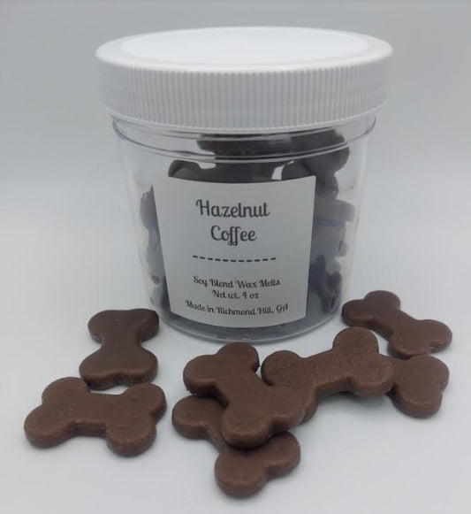 Hazelnut Coffee Bone Shaped Wax Melt 4 oz - Low Country Pet - Wax Melt - Bone Shaped - 20007