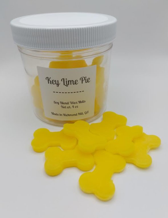 Key Lime Pie Bone Shaped Wax Melt 4 oz - Low Country Pet - Wax Melt - Bone Shaped - 20011