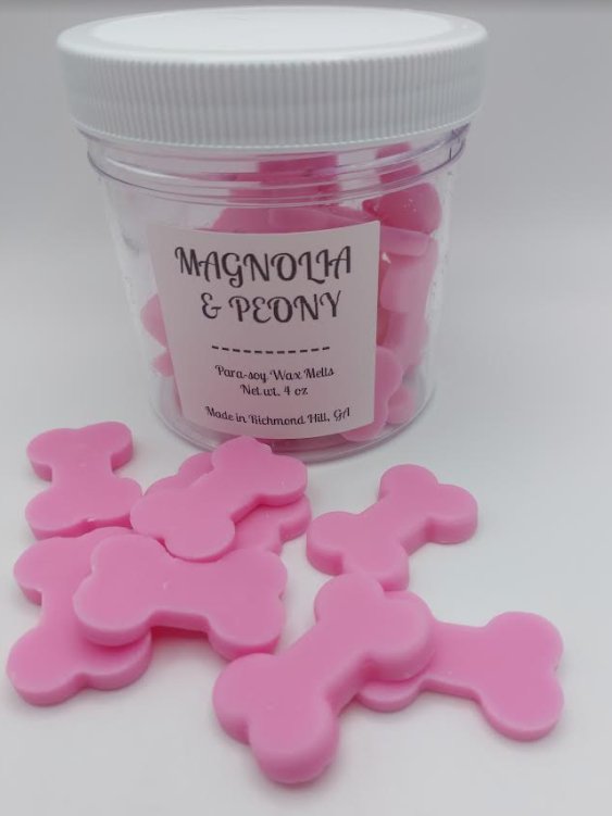 Magnolia & Peony Bone Shaped Wax Melt 4 oz - Low Country Pet - Wax Melt - Bone Shaped - 20005