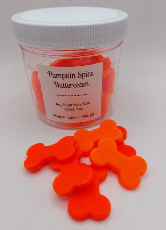 Pumpkin Spice Buttercream Bone Shaped Wax Melt 4 oz - Low Country Pet - Wax Melt - Bone Shaped - 20020