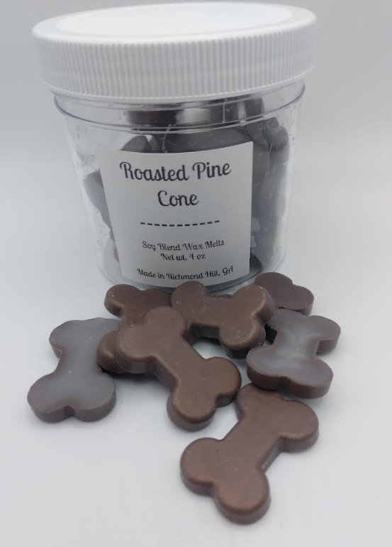 Roasted Pine Cone Bone Shaped Wax Melt 4 oz - Low Country Pet - Wax Melt - Bone Shaped - 20015