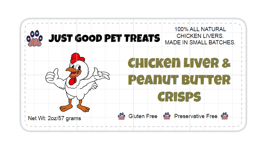 Darn Good Pet Treats Chicken Liver & Peanut Butter Bark Dehydrated - 2oz
