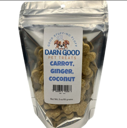 Darn Good Pet Treats Carrot, Ginger & Coconut Dog Cookies - Low Country Pet - Dog Treats - 7340439729268