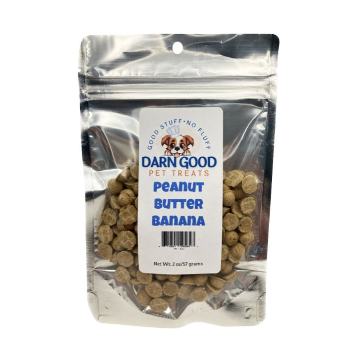 Darn Good Pet Treats Peanut Butter & Banana Cookies - Low Country Pet - Dog Treats - 671891595847