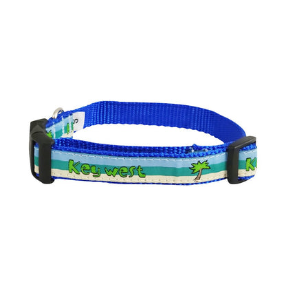 Key West Blue Dog Collar & Leash - Low Country Pet - Dog Collar - 671891597179