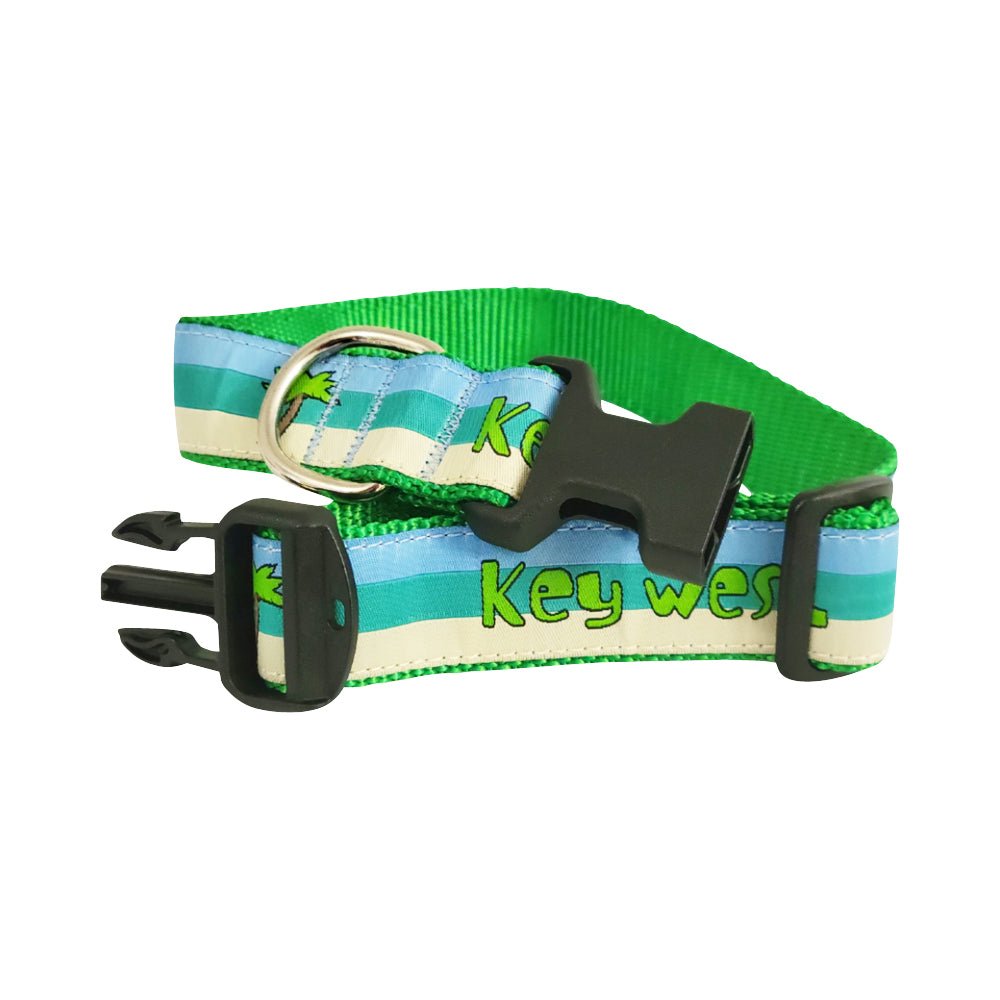 Key West Green Dog Collar & Leash - Low Country Pet - Dog Collar - 671891596233
