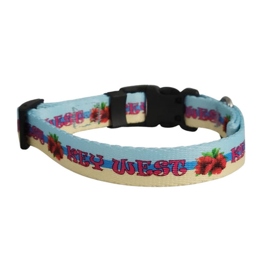 Key West Hibiscus Dog Collar & Leash Limited Edition - Low Country Pet - Dog Collar -