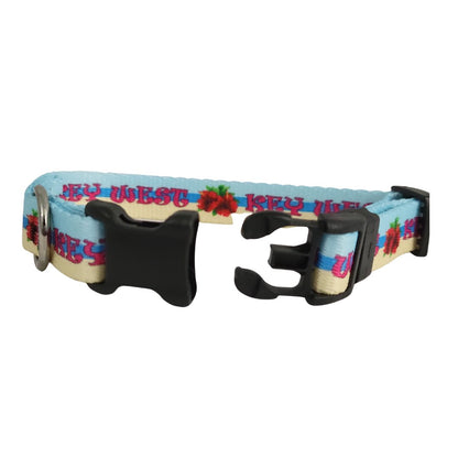 Key West Hibiscus Dog Collar & Leash Limited Edition - Low Country Pet - Dog Collar -